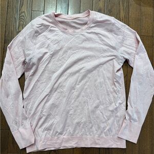 lululemon Light Pink Long Sleeve Tee